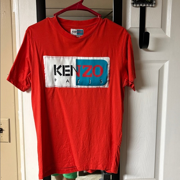 Kenzo Vibrant Red Tee with Logo Patch - Picture 1 of 4